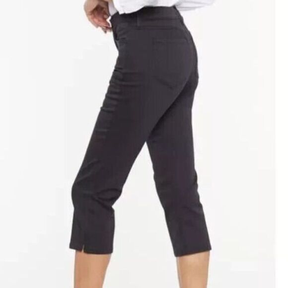 NYDJ MFOZ8678 Women's Sz 2 Black Harper Crop Slim Straight Fit Jeans - Picture 11 of 12